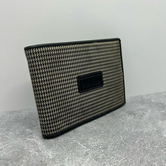 Dior Homme Black Houndstooth Bifold Wallet Canvas Leather Trim - Picture 2 of 15